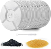 Filtro per fontana per animali compatibile con diverse modelli PETKIT - con set di 12 filtri e spazzola per pulizia
