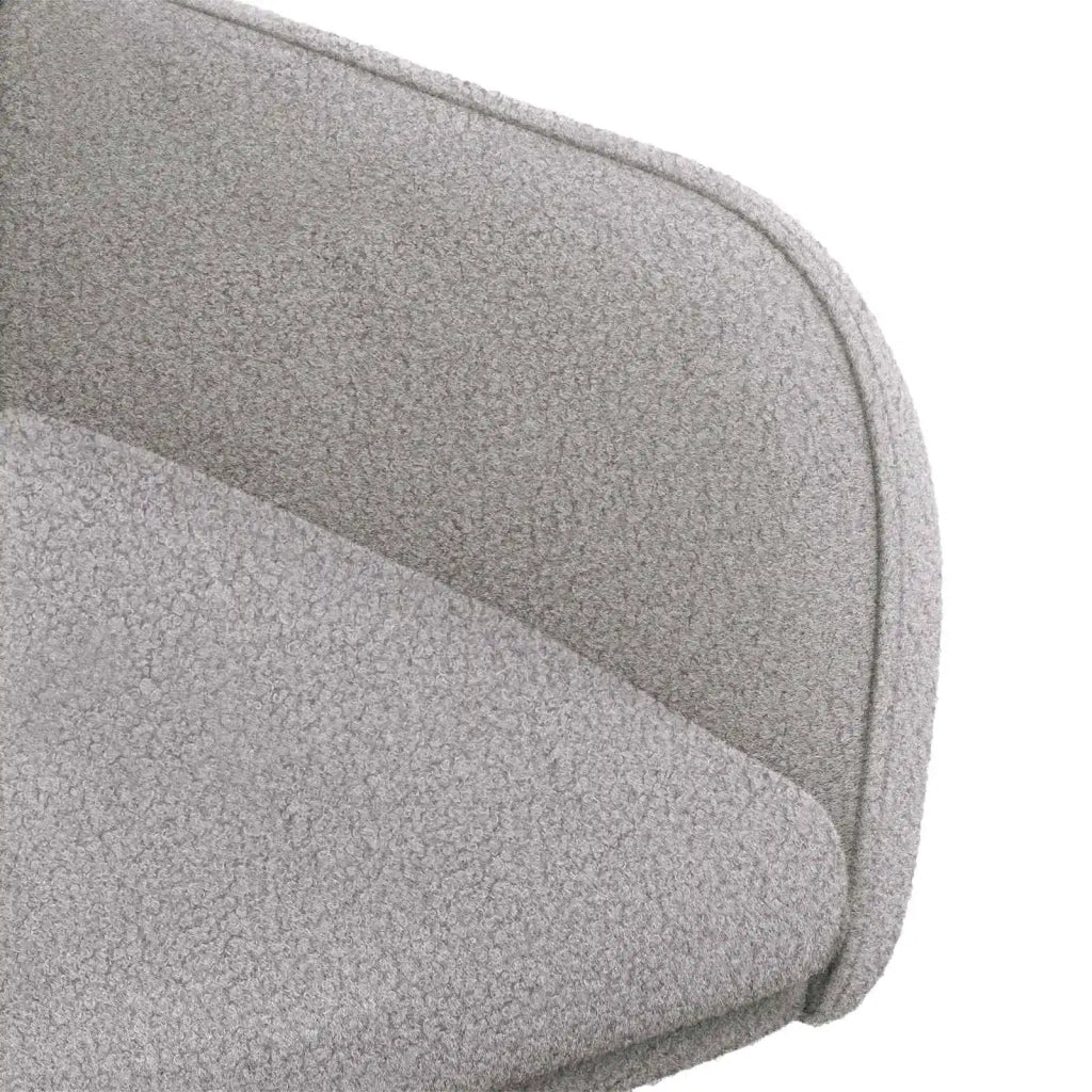 Sedie da pranzo 2 pz Bouclé Grigio Chiaro 59 x 57 x 85 cm 42034324