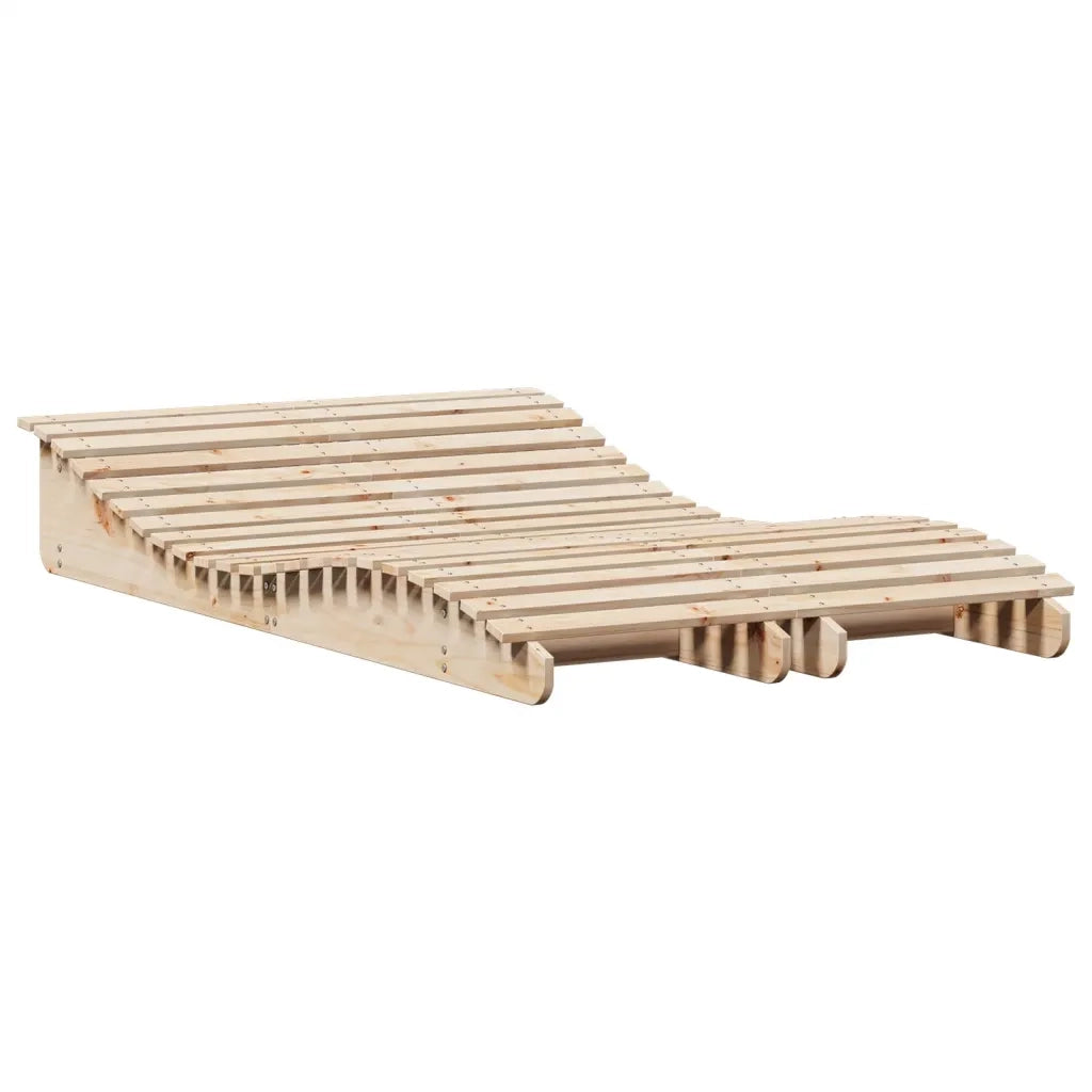 Lettini Prendisole 2 pz | Sdraio da giardino | Lettino da sole 205x60x31,5 cm in Legno Massello di Pino