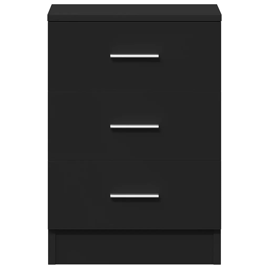 Comodini 2 pz-Set di 2 Tavolino da notte Neri 38x35x56 cm in Legno Ingegnerizzato