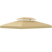 Copertura Ricambio per Gazebo 4x3m ¨C Xylo ¨C Poliestere Anti UV Crema 2 Livelli