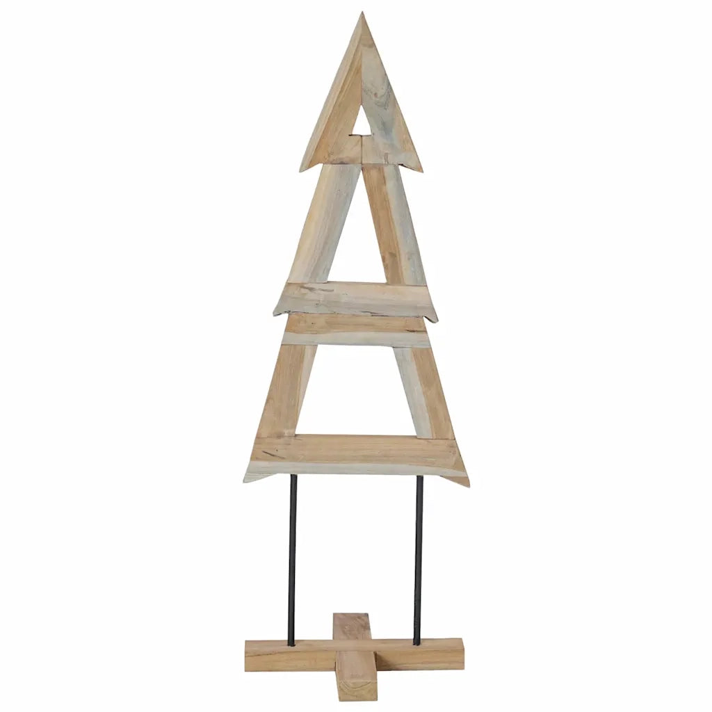 Albero di Natale Marrone 120 cm Legno massello di teak 42017927