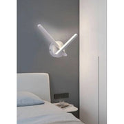 Trade Shop - Applique Led Parete 6 W 2 Bracci Incrociati Moderno Luce 3000k 4000k 6500k E67-b - -bianco Naturale      -