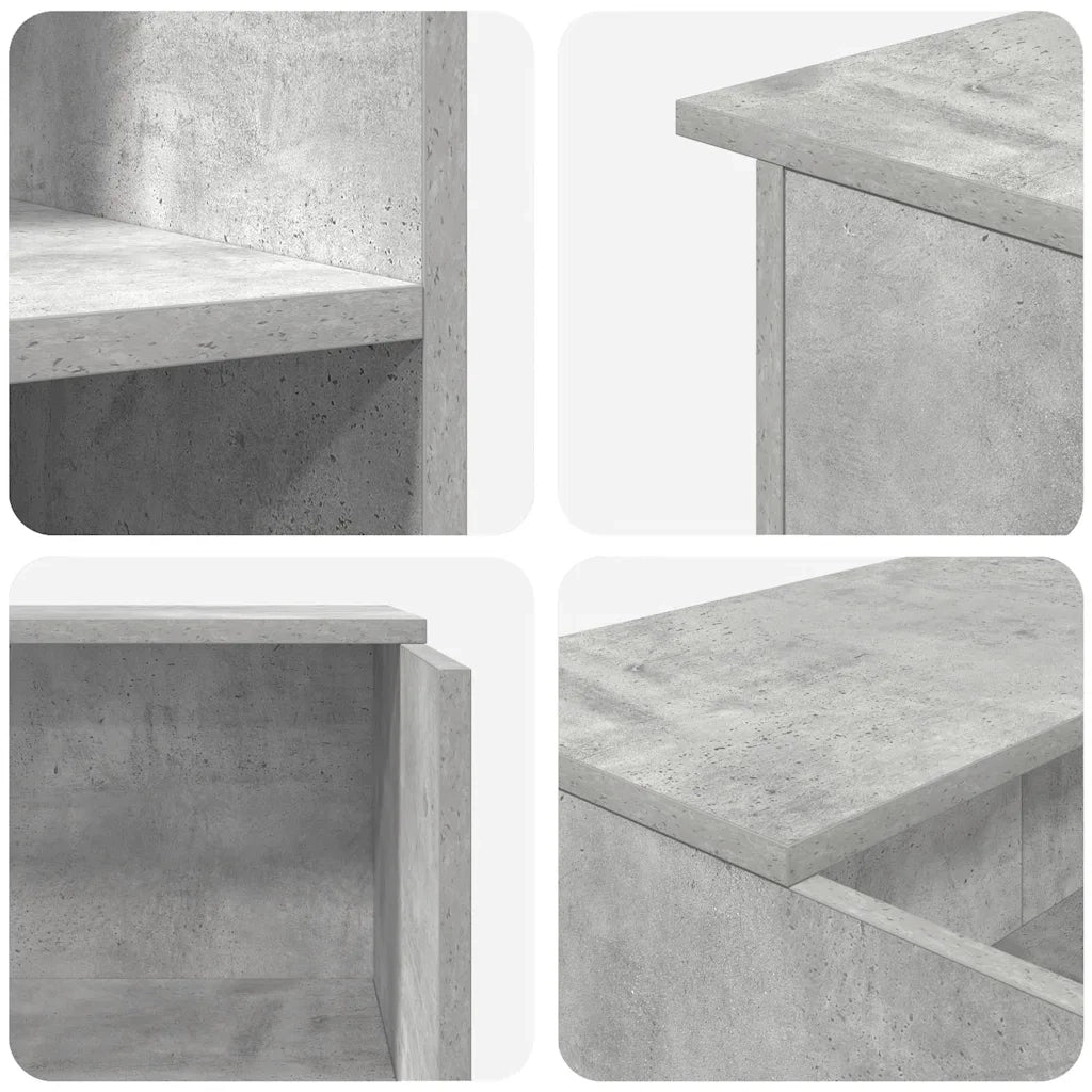 Banco Reception Grigio Cemento 100x50x103,5cm Legno Multistrato