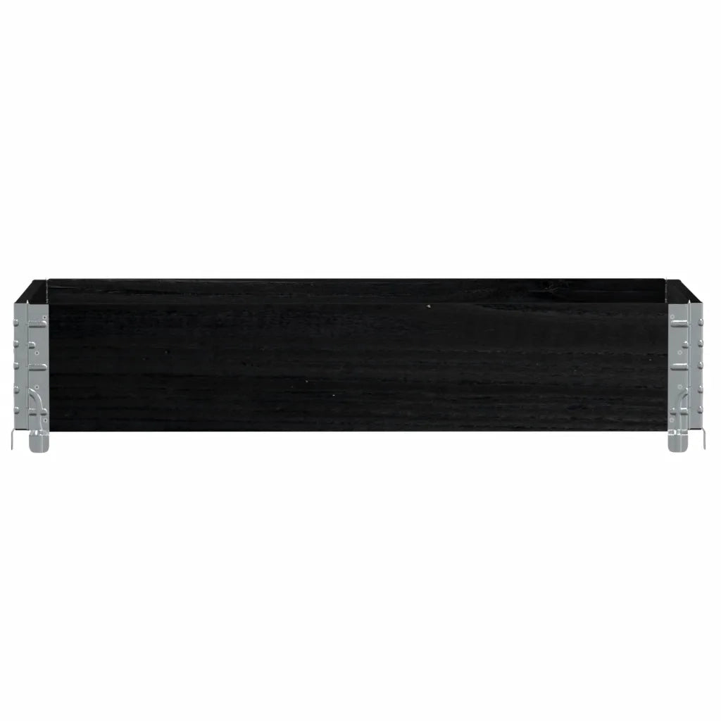 vidaXL Paretale per Pallet Nero 100x50 cm in Legno Massello di Pino