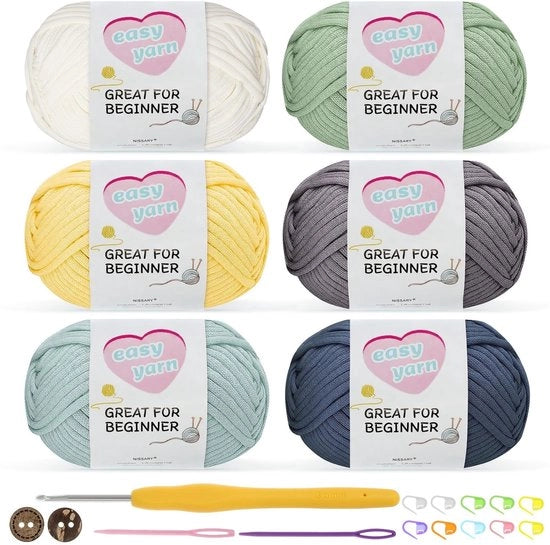 Filati in cotone 3 x 50 g - Lana spessa - Gomitoli di cotone - Amigurumi - Adatto per principianti - Facile da lavorare - Gomitoli di cotone con lunghezza 50 g ciascuno
