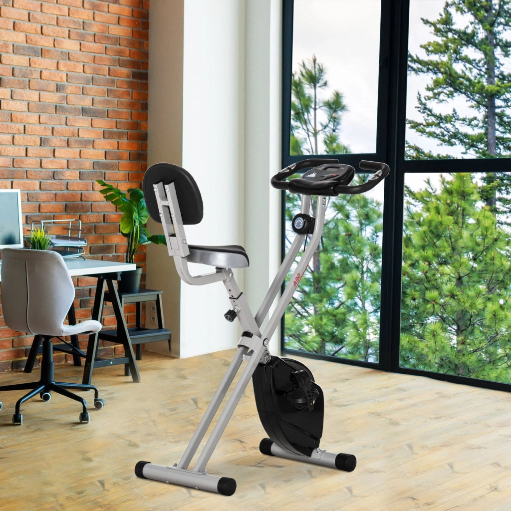 Bicicletta da camera pieghevole fitness indoor ¨C zephmum ¨C 8 livelli resistenza magnetica, schienale e sella regolabili