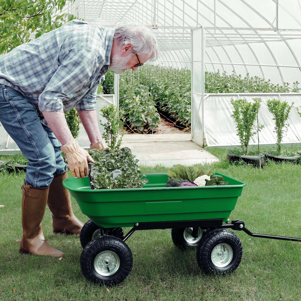 Carrello da giardino ribaltabile, capacità 75 l, portata max 240 kg, Carretto a mano Carriola