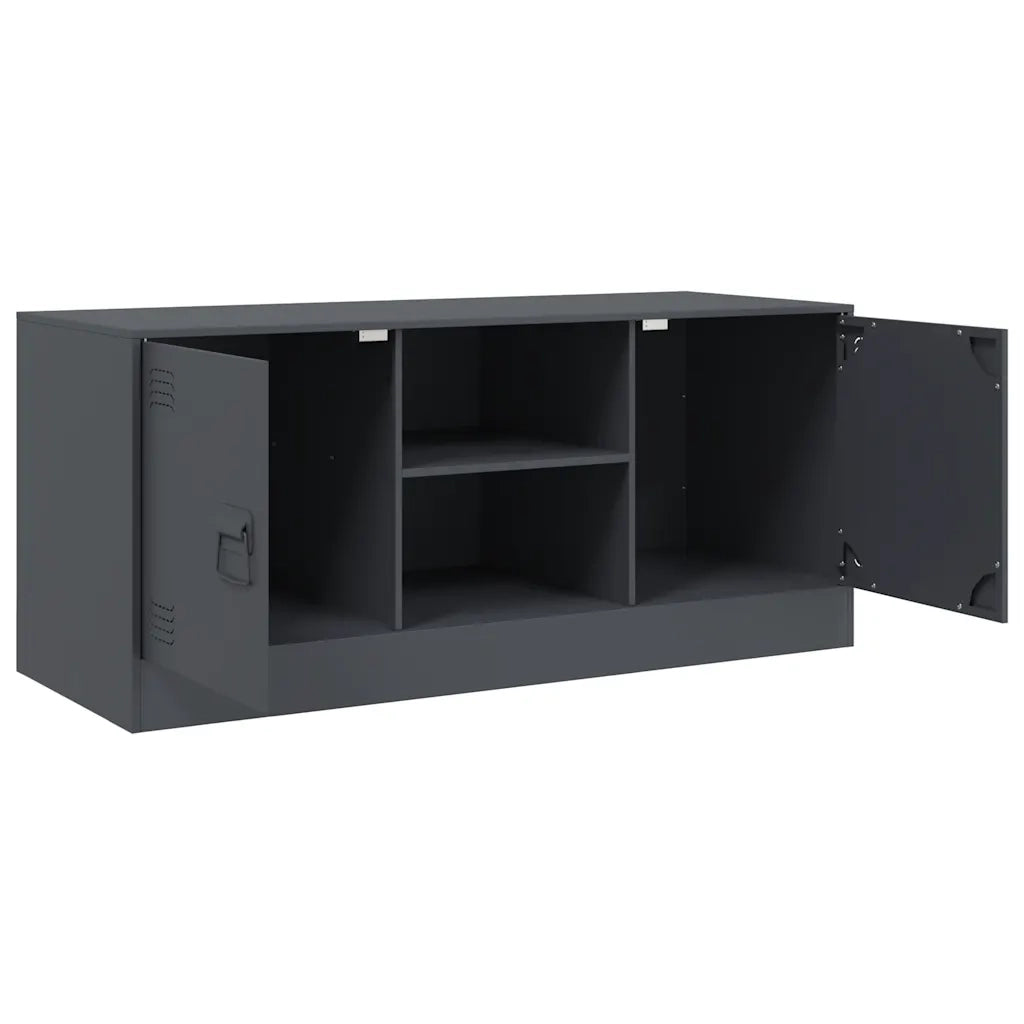 Mobile Porta TV Antracite 99x39x44 cm in Acciaio 841687