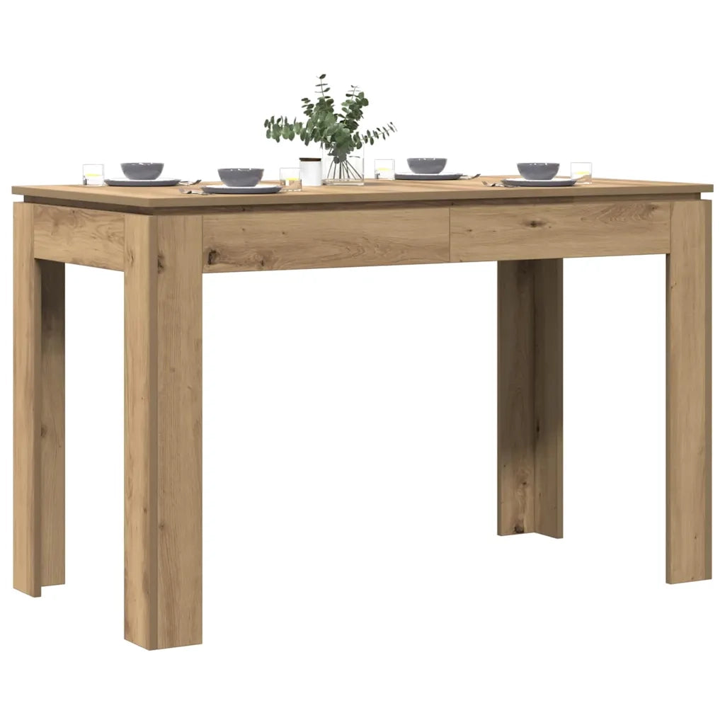 Tavolo da Pranzo Rovere Artigianale 120x60x76 cm in Truciolato 855903