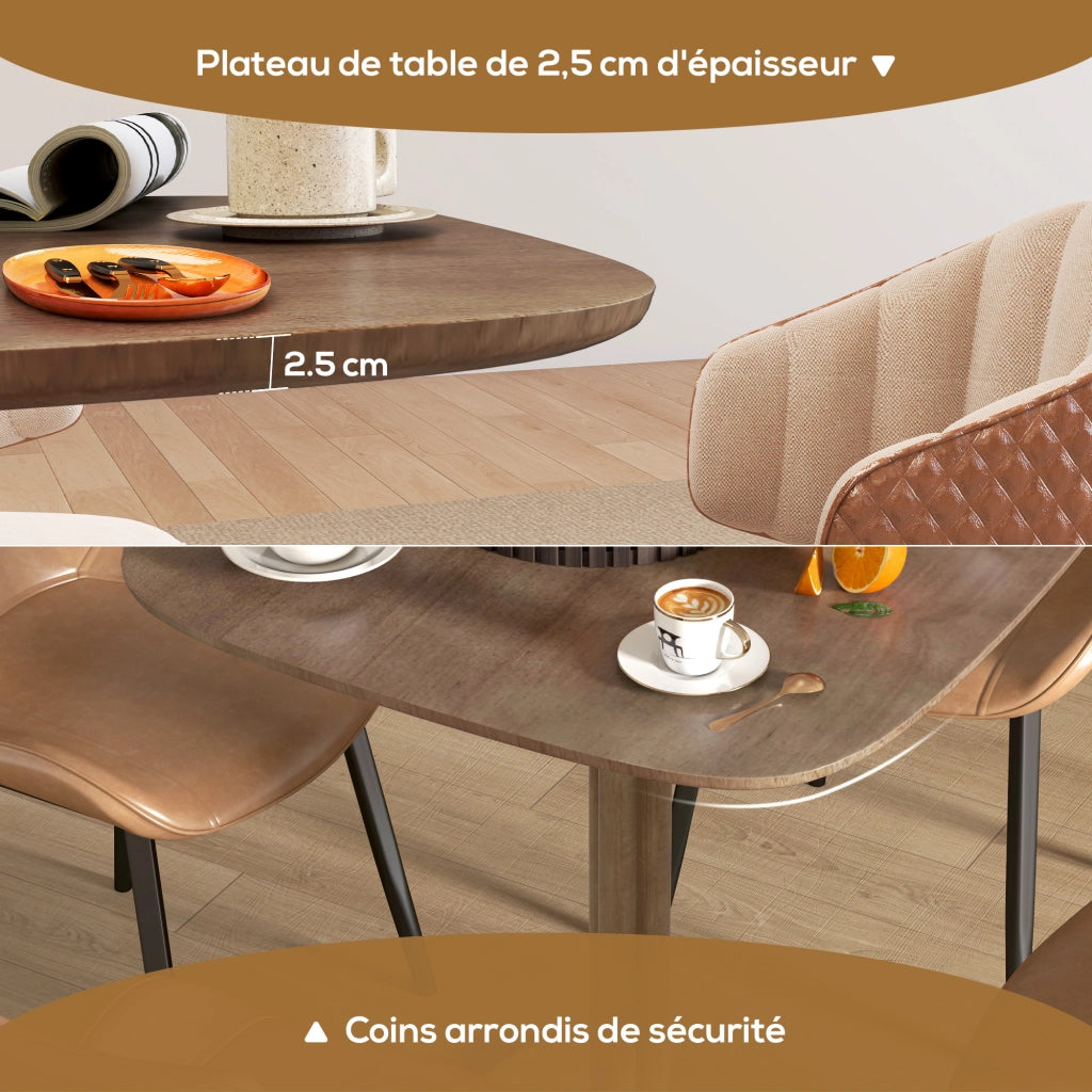 Tavolo da pranzo quadrato ¨C Xylo ¨C legno marrone 70x70 cm 4 persone