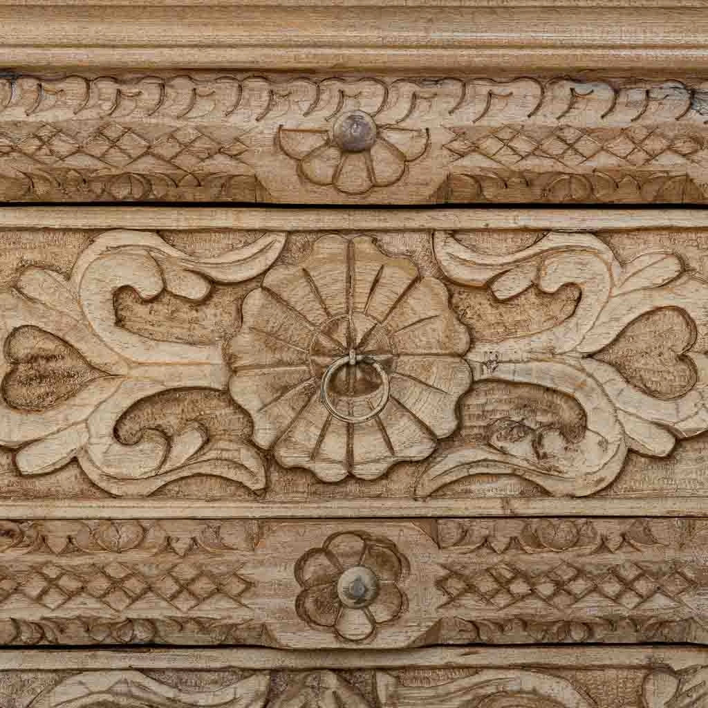 Credenza in legno artigianale marrone 180x45x96