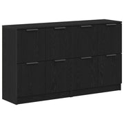 Credenza 2 pz | Madia | Buffet da pranzo | Armadio da pranzo Rovere Nero 60 x 30 x 70 cm Legno multistrato