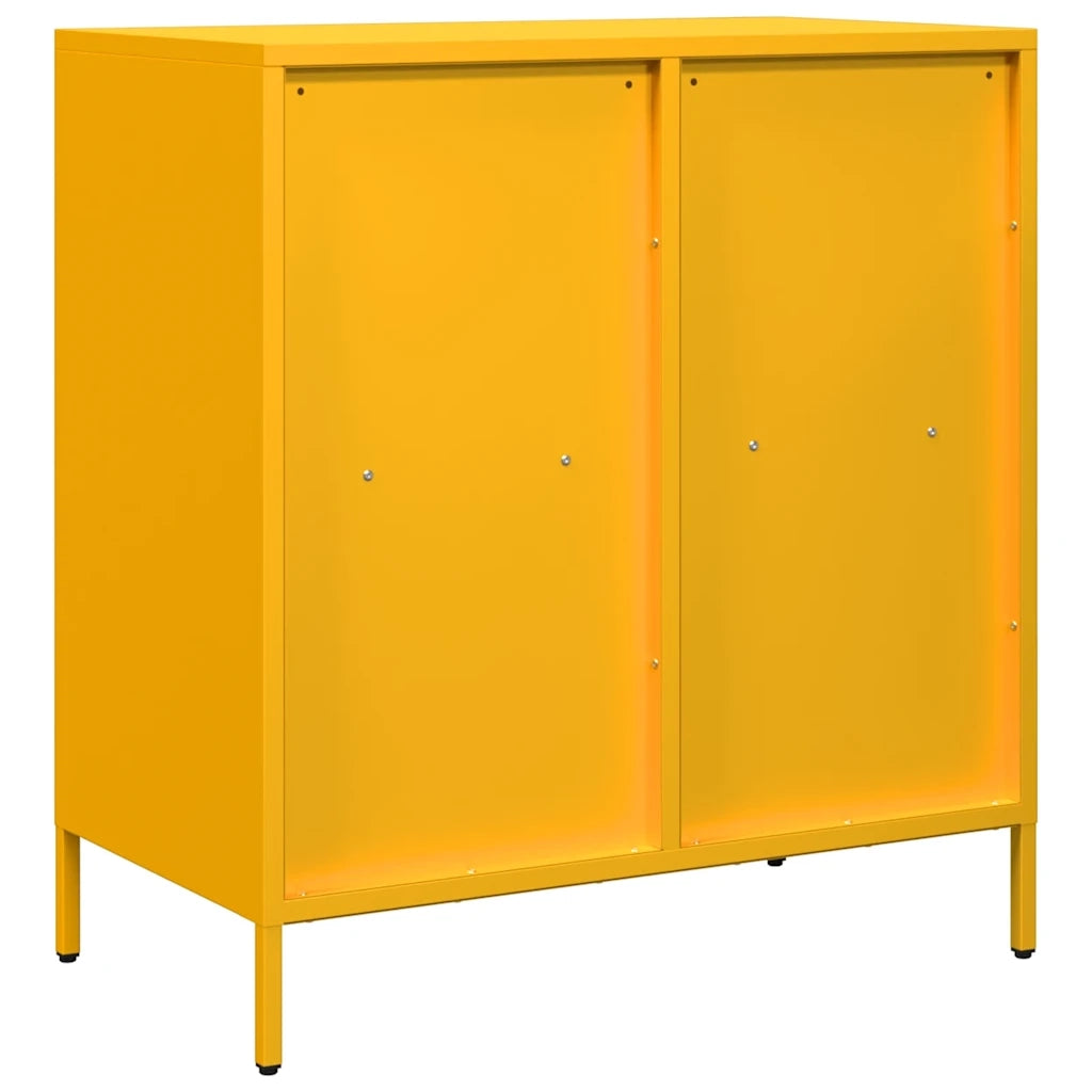 Credenza Giallo Senape 68x39x73,5 cm Acciaio Laminato a Freddo 851361