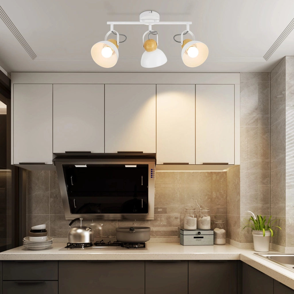 ZMH Faretto da soffitto a 3 luci orientabile a 350° Vintage Plafoniera Soggiorno