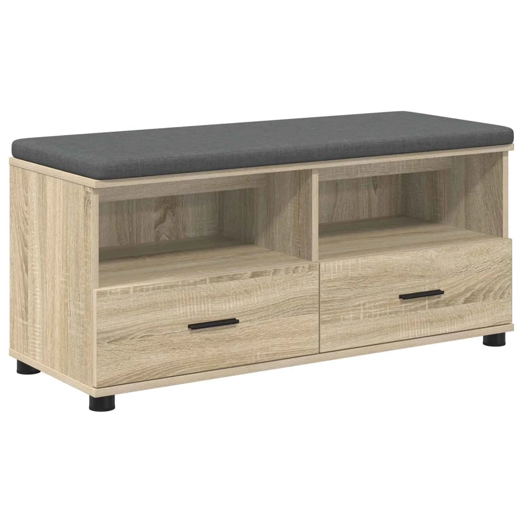 Panca per ingresso con cuscino Rovere Sonoma 100 x 38 x 46 cm 891466