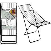 Stendino Stendibiancheria in Metallo Verniciato Nero Aegeanstar 182 x 55 x 102 cm