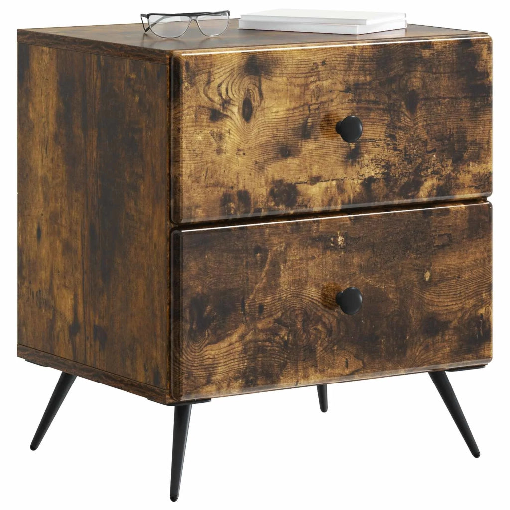 Armadio da Notte Rovere Fumo 43 x 34,5 x 47,5 cm 895455