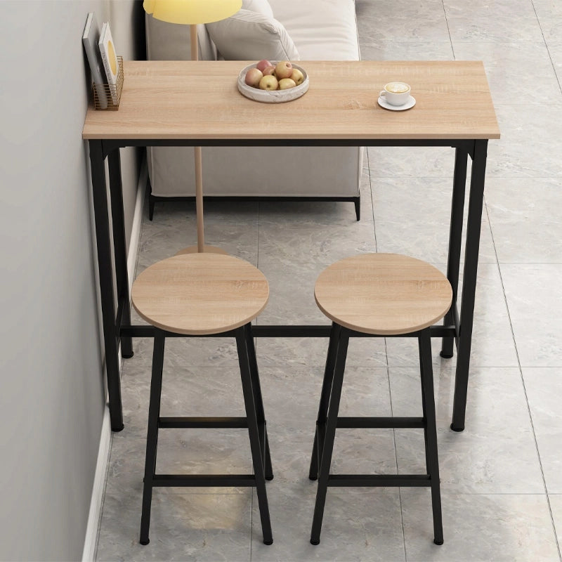 Set da bar: tavolo da cucina + 2 sgabelli, stile moderno industriale loft