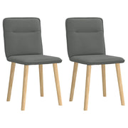 Sedie da Pranzo 2 pz Grigio Scuro in Tessuto