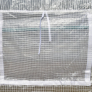 Serra per Piante Verticale 4 Ripiani 6x3x2m Rivestimento in PE Bianco