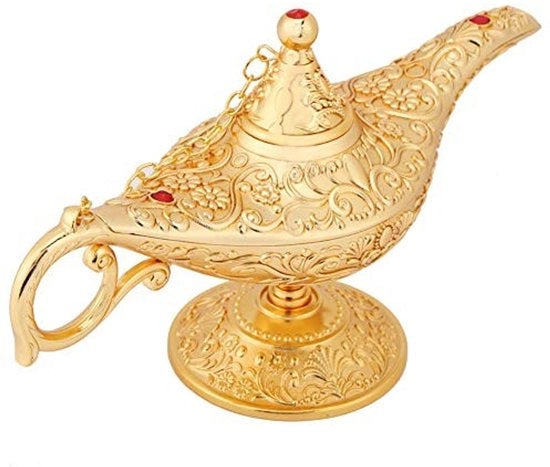 Lampada Genio Decorativa - Olio - Thee - Tazza per Igiene Orale - Contenitore di Alta Qualità - 21 cm