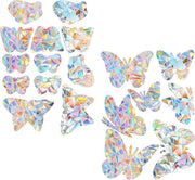 19 Sticker per finestra prisma farfalle - protezione uccelli - uccelli arcobaleno - Natale