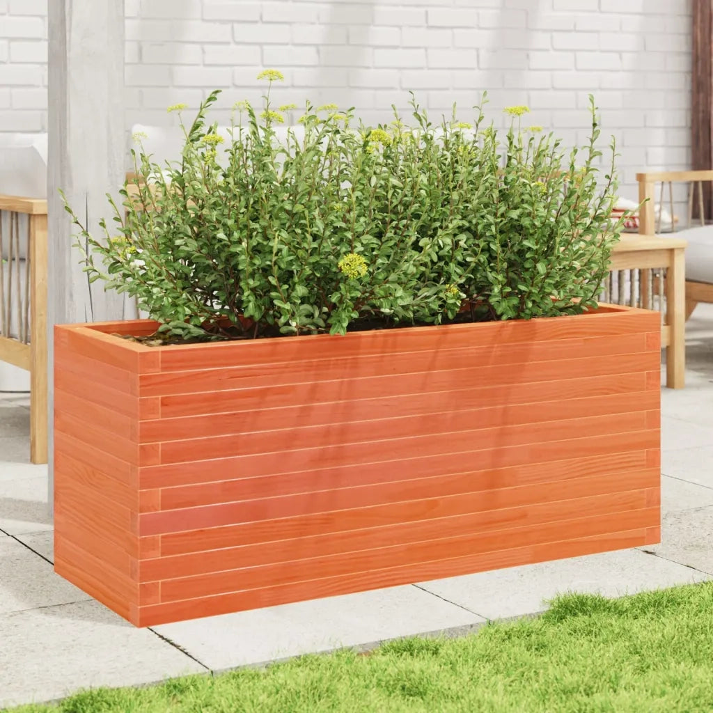 Fioriera Giardino-Vaso da Esterno-Contenitore per Piante 110x40x45,5cm Legno Massello Pino