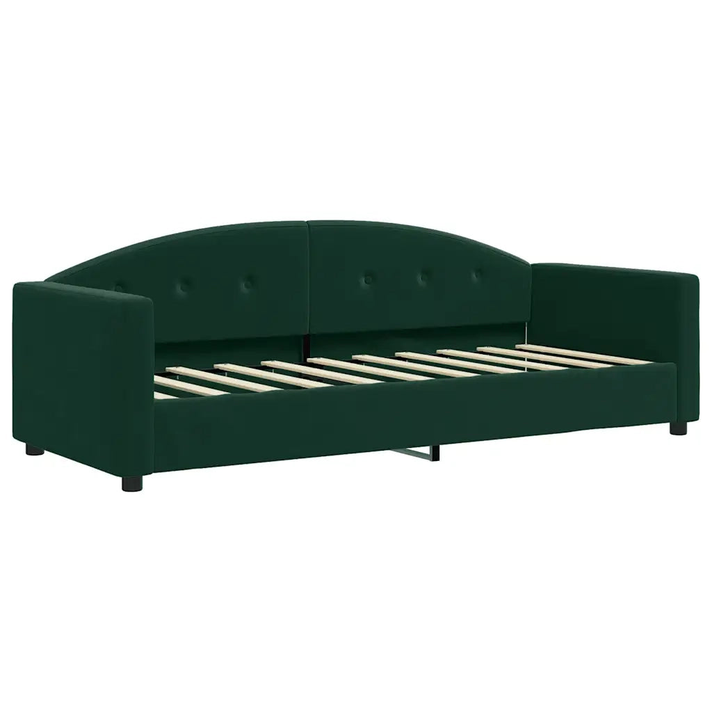 Letto singolo | Letto per adulti | Letto da Giorno Verde Scuro 80x200 cm in Velluto