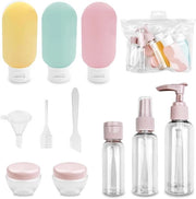 Set di flaconi da viaggio portatili 11 pezzi per cosmetici e liquidi con borsa da bagno