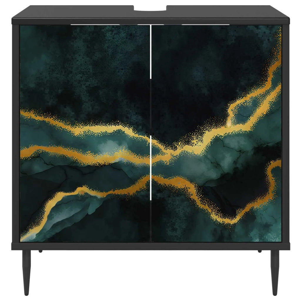 Mobile da Bagno WIJHE Rovere Nero 60 x 40 x 61 cm 8007414