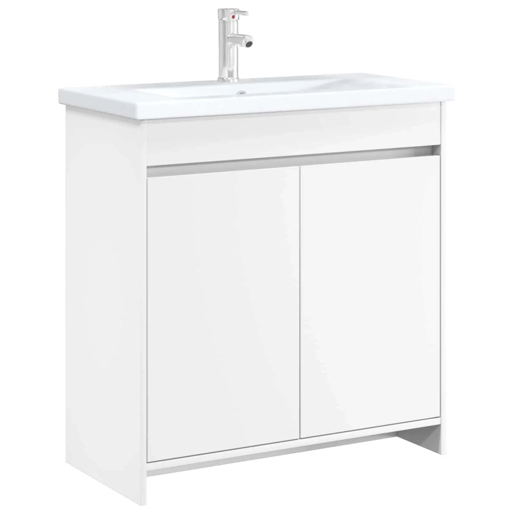 Mobiletto da Bagno Sotto Lavabo Bianco 78,5 x 37,5 x 81 cm 890784