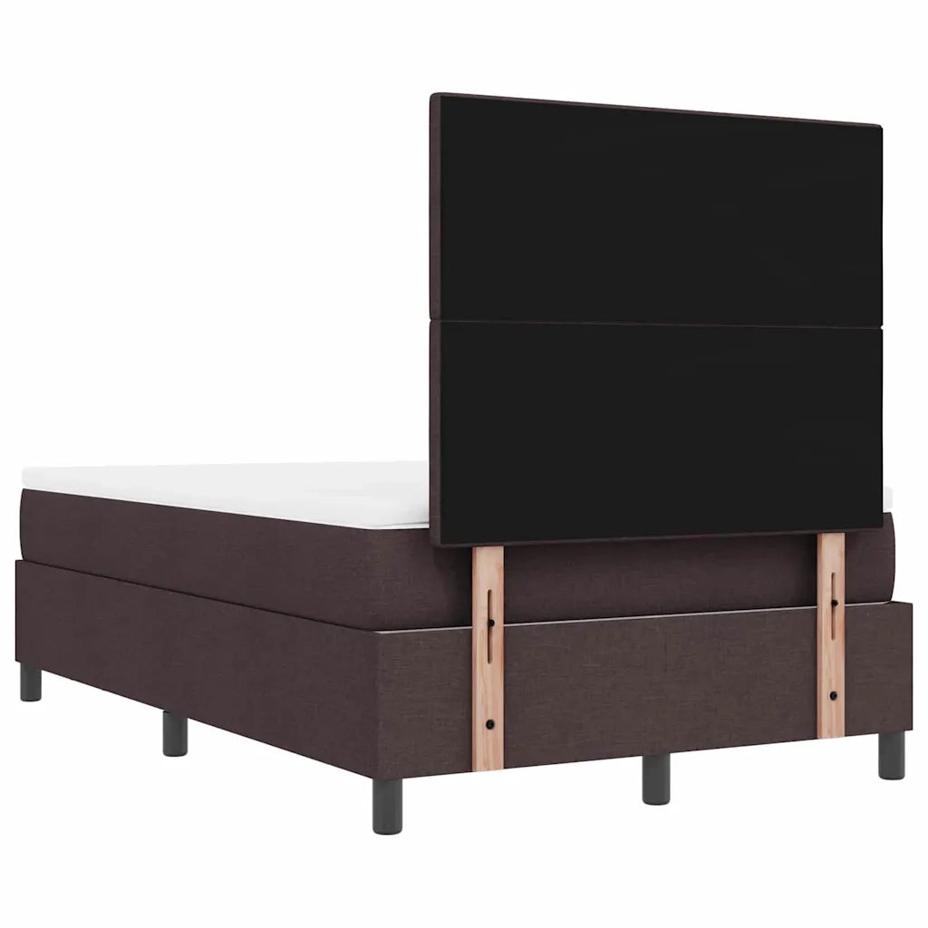 Letto a molle con cuscino Marrone Scuro 120 x 190 cm Tessuto 3344054