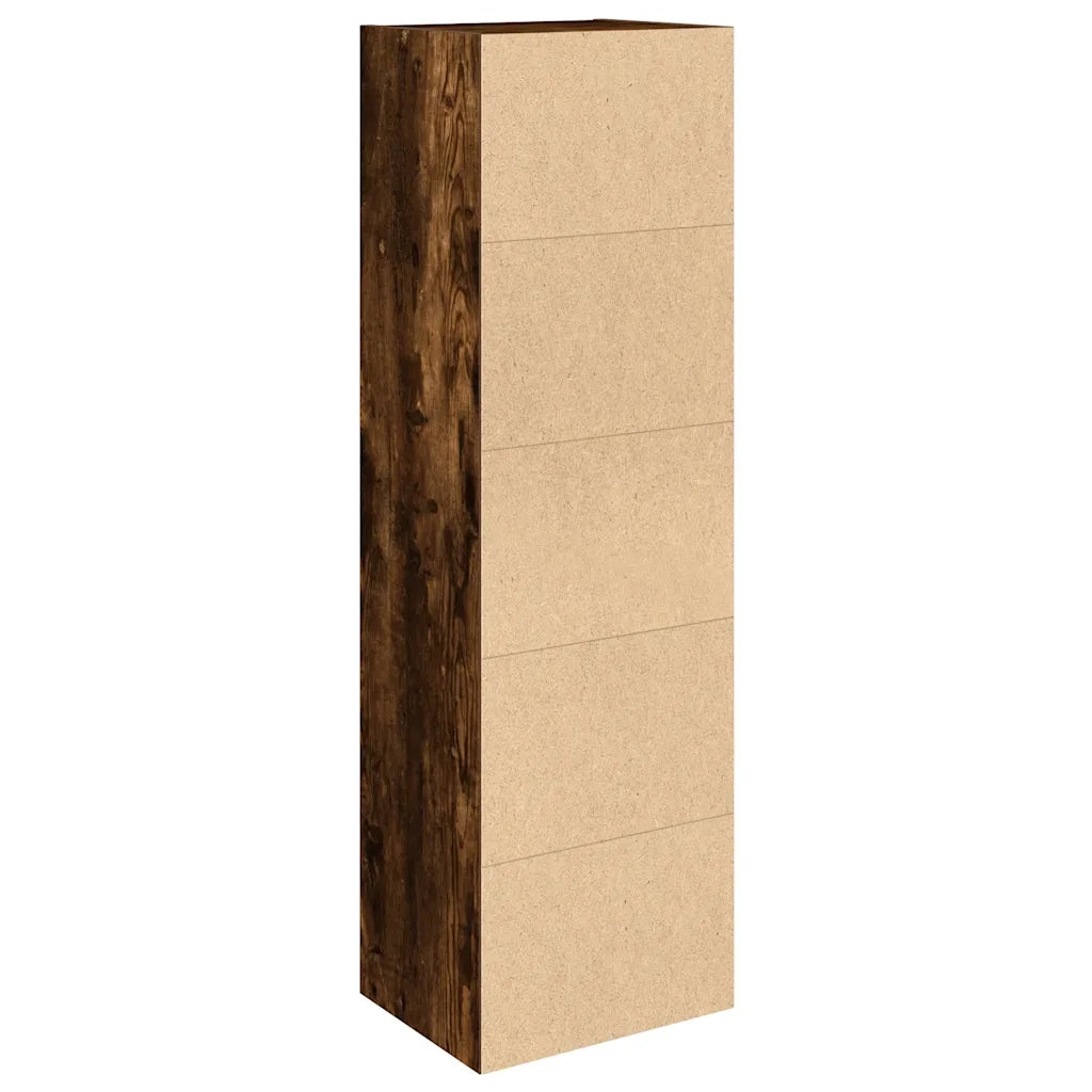 Libreria-Scaffale per Libri-Mobile di Stoccaggio Rovere Fumo 31x24x102 cm in Legno Multistrato