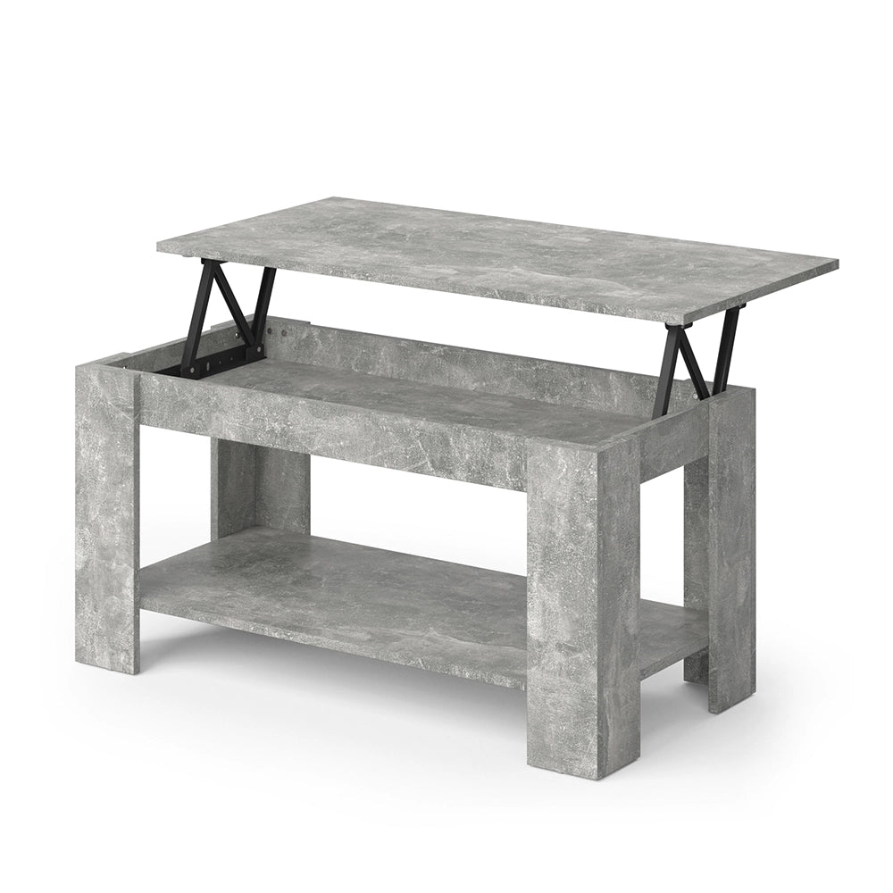 Vicco Tavolino soggiorno Calcestruzzo 100 x 50 cm con funzione di sollevamento