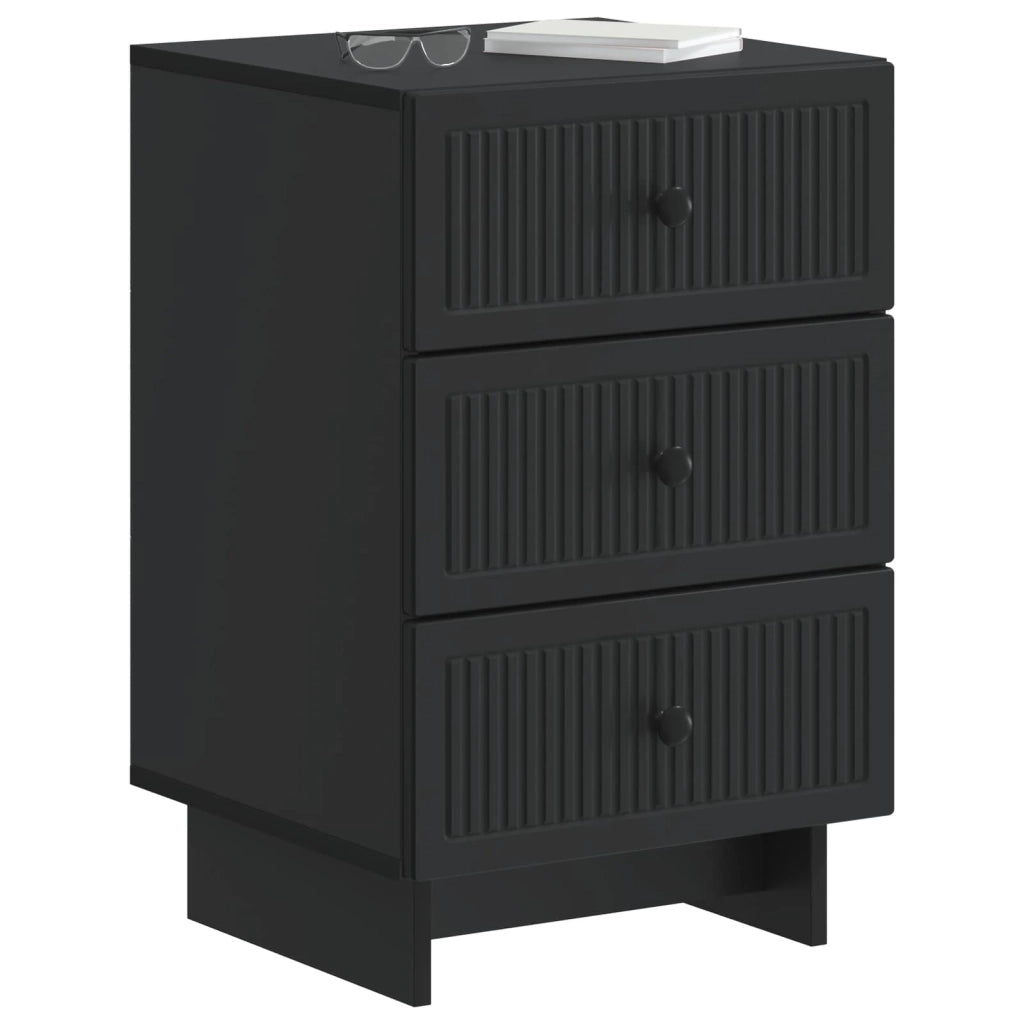 Armadio da Notte Nero 43 x 41 x 66,5 cm Legno ingegnerizzato 893866
