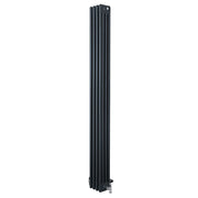 Radiatore Tradizionale 4 Colonne Verticale Riscaldamento Antracite & Valvole 1800x200 mm