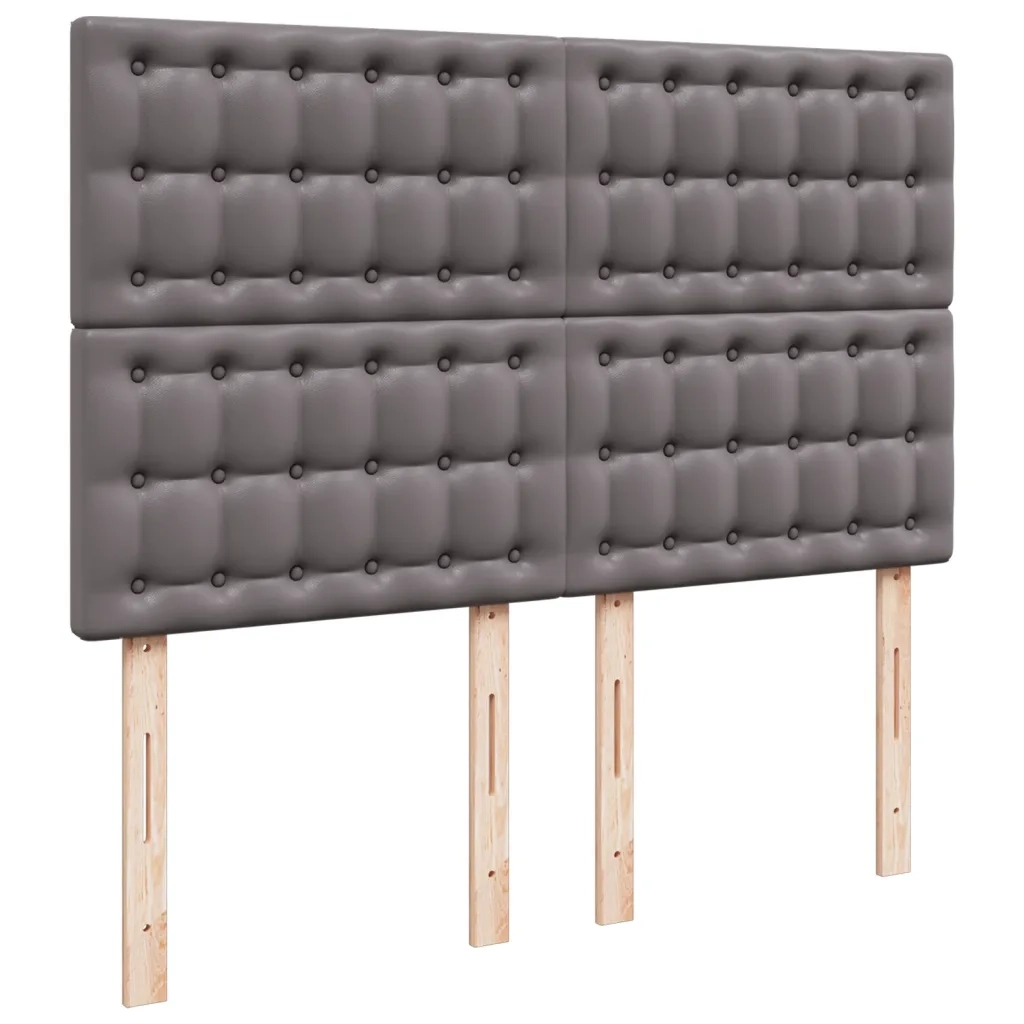 Giroletto a Molle con Materasso Grigio 140x200 cm in Similpelle