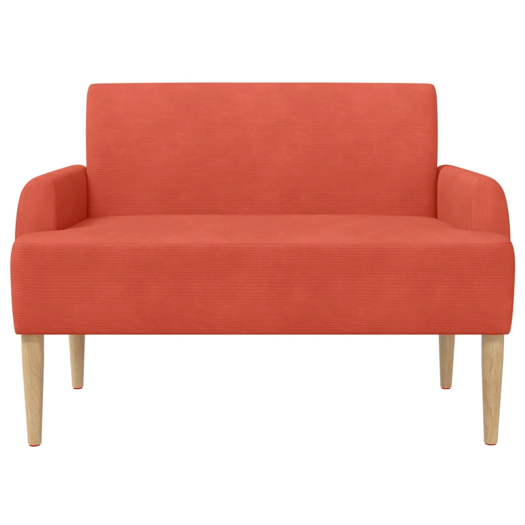 Loveseat con bottoni imbottiti Rosso Arancio 116 x 67 x 81 cm 42041795