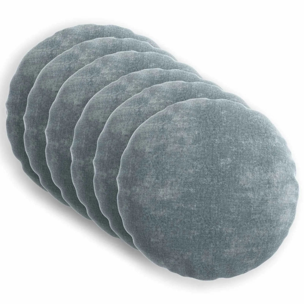 Federa 6 pz HEERLEN Azzurro Ø 30 cm Tessuto Chenille 921988