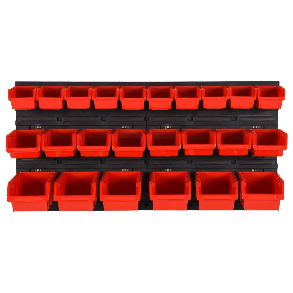 Set da Officina 26 pz Rosso e Nero 77x39 cm in Polipropilene CFW1140537