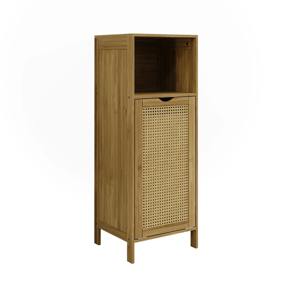 Vicco armadietto da bagno con portabiancheria Bambù 36 x 98 cm
