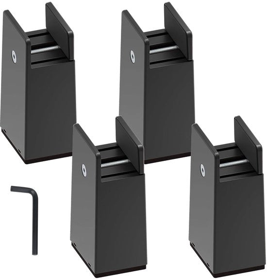 Sostegno per mobili regolabile - 4 pezzi - Carico pesante - Antiscivolo - Per letti/mobili - PA6 + 30% fibra - Sostegno per mobili