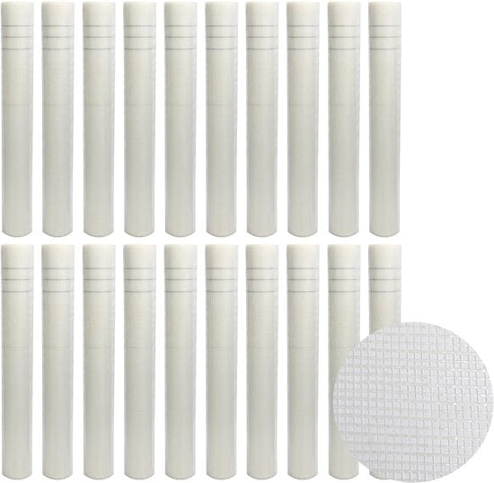 Stucco per armatura 1000m² rete per armatura tessuto per muri interni ed esterni 4x4 mm 165 g/m² bianco