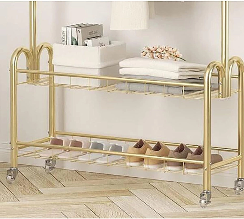 Appendiabiti da Terra, espositori per Abiti da Terra, Appendiabiti, Appendiabiti su Ruote per Abiti, Scarpe e Cappelli, Ingresso Camera da letto/nero/50 * 33 * 176 cm