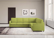 Divano karay 3 posti (tre sedute da 60cm)+ angolo + divano 2 posti medio (due sedute da 70cm) misure esterne l.281x241 | verde - Mobili 2G