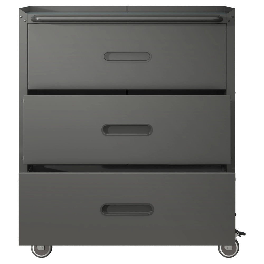 Cassettiera Porta Utensili su Ruote ¨C MINIMAL ¨C Metallo Nero/Grigio 75x42x88 cm