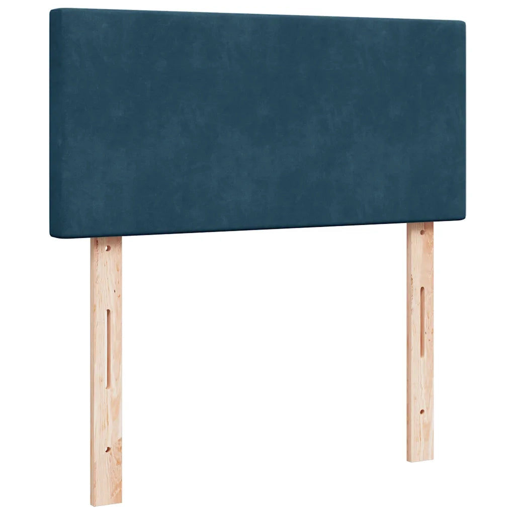 Giroletto a Molle con Materasso Blu 100x200 cm in Velluto