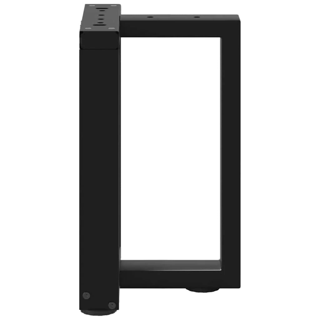 Set di 2 gambe regolabili in acciaio a forma di T per tavolino da caffè 28 x 25 x 42 cm finitura nera moderna 02_0057290
