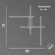 APPLIQUE DA PERETE IN METALLO COLORE NERO 36W 2880LM CCT TANGE PERENZ